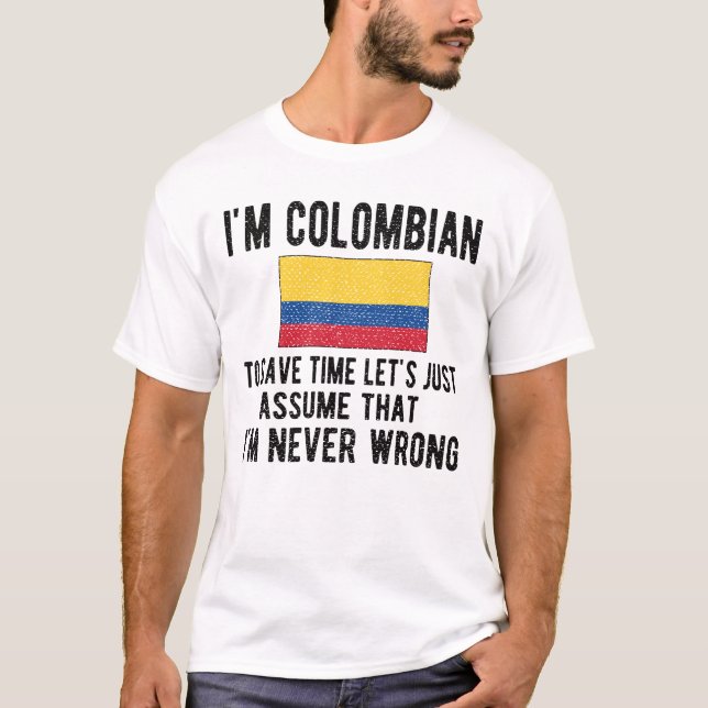 Colombias arv Colombia Roots colombianska Flagga T Shirt (Framsida)