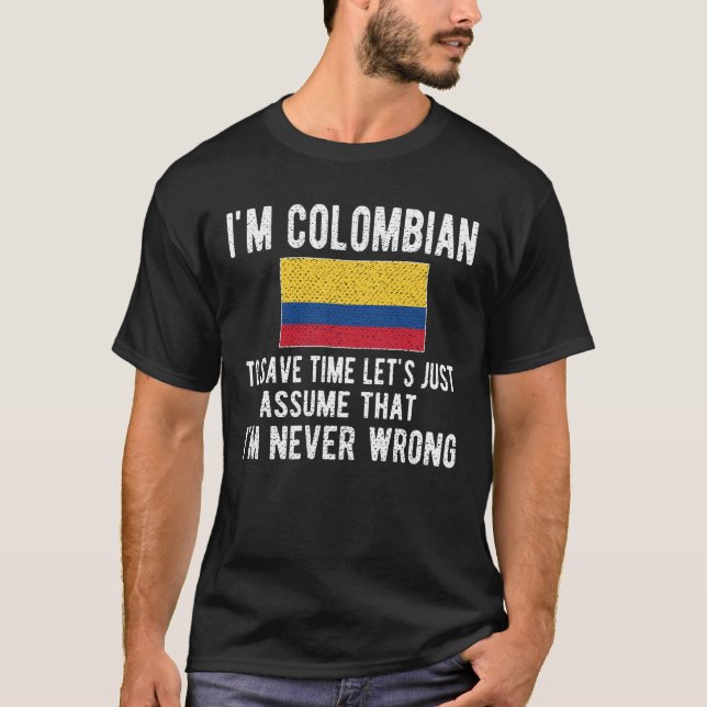 Colombias arv Colombia Roots colombianska Flagga T Shirt (Framsida)