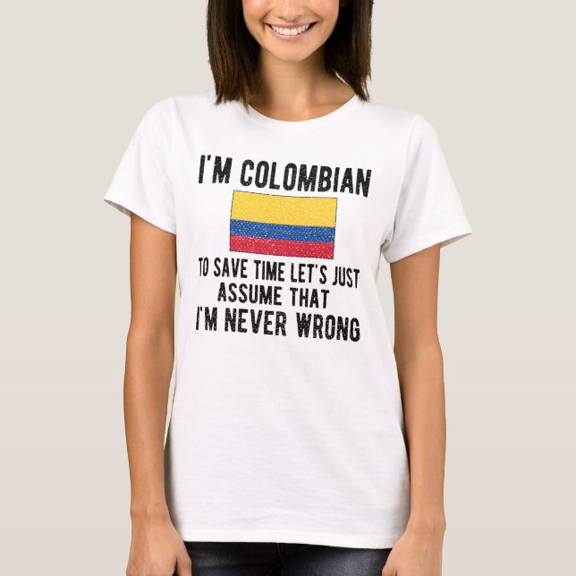 Colombias arv Colombia Roots colombianska Flagga T Shirt (Framsida)