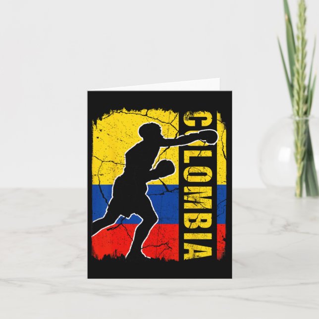 Colombias Boxing Team Colombia Flagga Boxing Glove Kort (Framsida)
