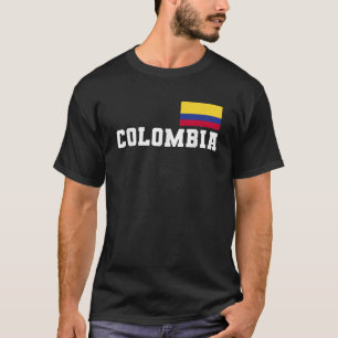 Colombias Clean Small Flagga Patria Land Support S T Shirt