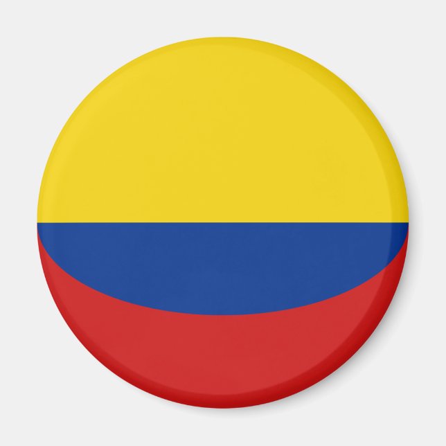 Colombias Fisheye Flagga Magnet (Framsidan)