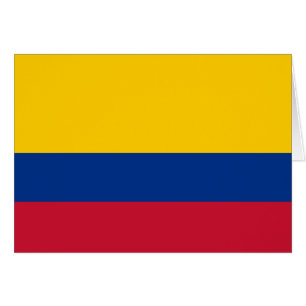 Colombias flagga hälsningskort