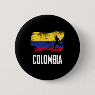 Colombias flagga Jersey Colombianska fotbollslag C Knapp