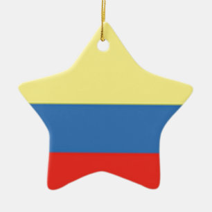 Colombias flagga julgransprydnad keramik
