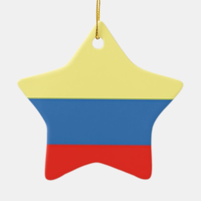 Colombias flagga julgransprydnad keramik (Framsidan)