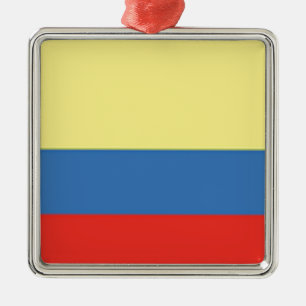 Colombias flagga julgransprydnad metall