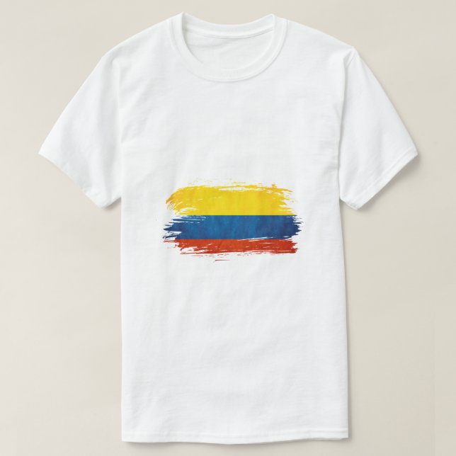 Colombias flagga konst t shirt (Design framsida)