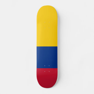 Colombias flagga mini skateboard bräda 18,5 cm