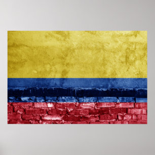 Colombias flagga poster
