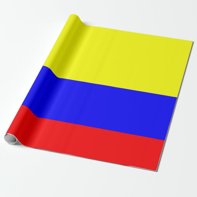 Colombias Flagga Presentpapper (Utrullad)
