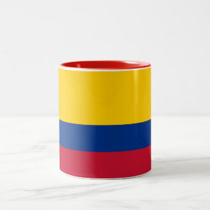 Colombias flagga Två-Tonad mugg