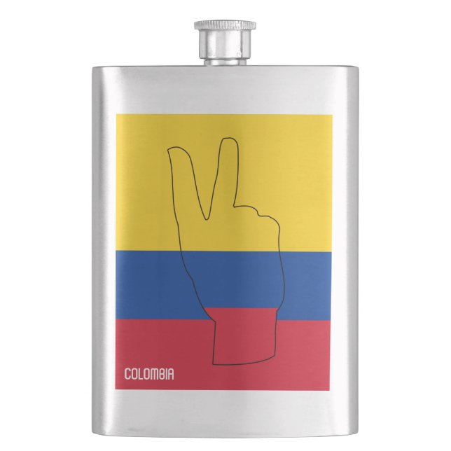 Colombias Flagga Victory Sign Patriotic Fickplunta (Framsidan)