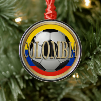 Colombias fotbollsbuss - jul julgransprydnad metall