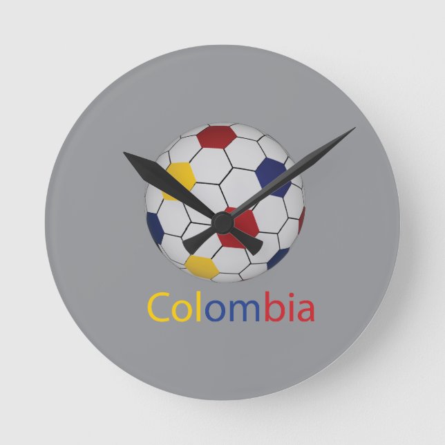 Colombias fotbollsrunda klocka (Framsida)