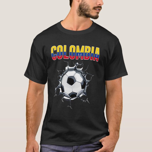Colombias fotbollsspelare i spricka i Fläkt - colo T Shirt (Framsida)