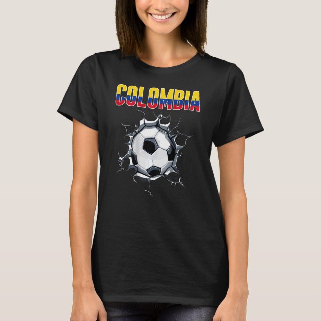 Colombias fotbollsspelare i spricka i Fläkt - colo T Shirt (Framsida)