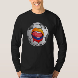 Colombias isare Fläkt colombiansk Flagga Mouth T Shirt