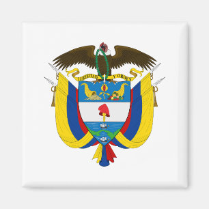 Colombias lands coat vapen symbol emblem flagga magnet