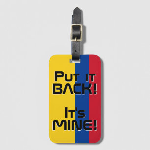 Colombias nationella Flagga Funny Patriotic Bagagebricka
