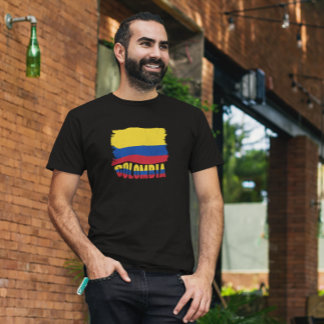 Colombias nationella Flagga Travel T Shirt