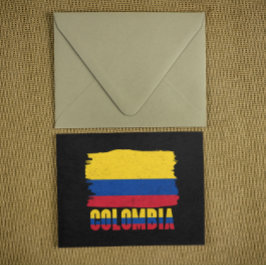 Colombias nationella Flagga Travel Vykort