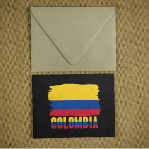 Colombias nationella Flagga Travel Vykort
