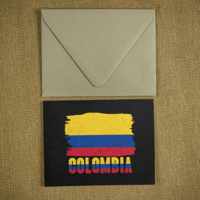 Colombias nationella Flagga Travel Vykort (Colombia National Flag Travel Postcard)