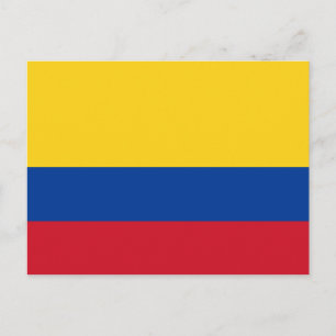 Colombias nationella Flagga Vykort