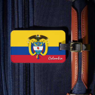 Colombias resgodsflaggor, patriotiska colombianska bagagebricka