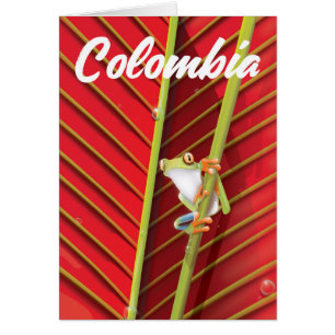 Colombias träd-filmaffisch hälsningskort