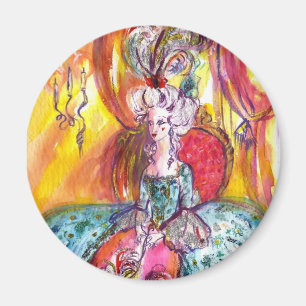 COLOMBINA DAM MED MASK VENETIAN MASQUERADE MAGNET