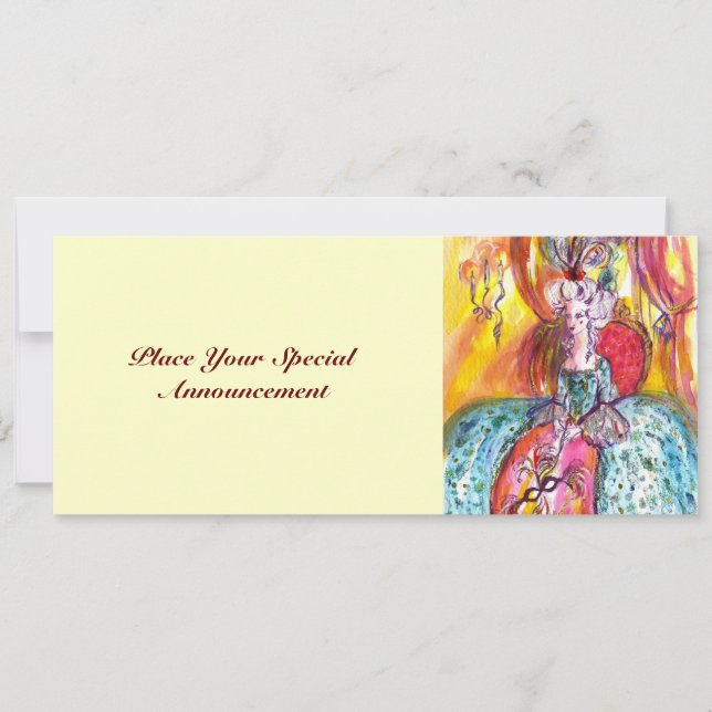 COLOMBINA/MARDI GRAS MASQUERADE BOLL MEDDELANDE (Framsida)