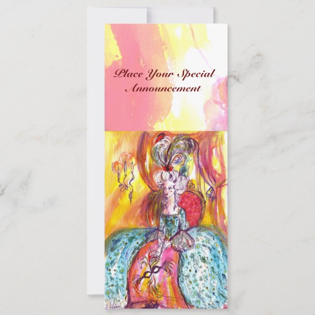 COLOMBINA/MARDI GRAS MASQUERADE BOLL MEDDELANDE (Framsida)