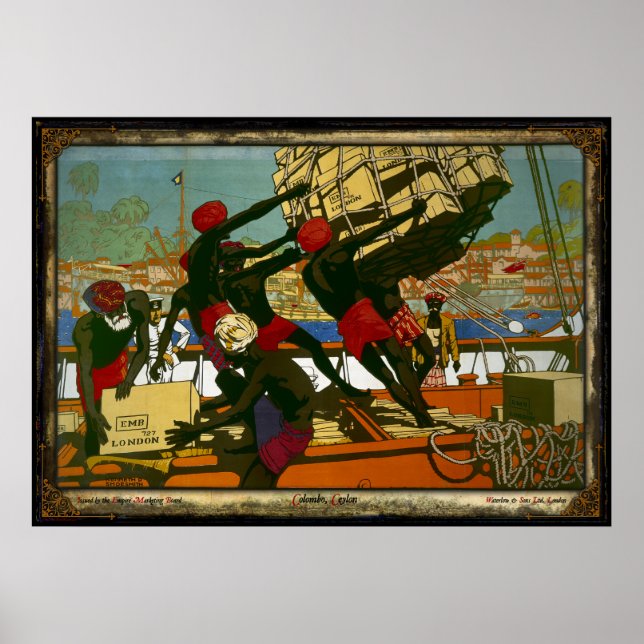 Colombo, Ceylon - Empire Marknadsföring Board Poster (Framsidan)