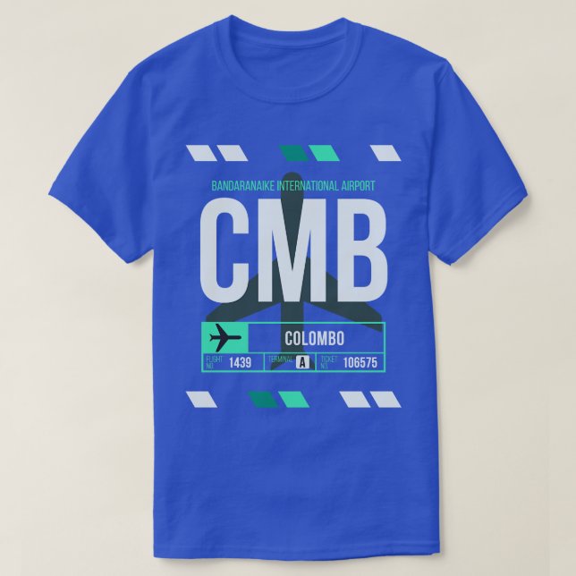 Colombo CMB-Märkre för flygplatskod T Shirt (Design framsida)