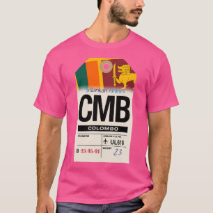 Colombo (Cmb) Sri Lanka Airline Luggage Tag T Shirt