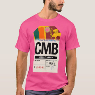 Colombo (Cmb) Sri Lanka Airline Luggage Tag T Shirt