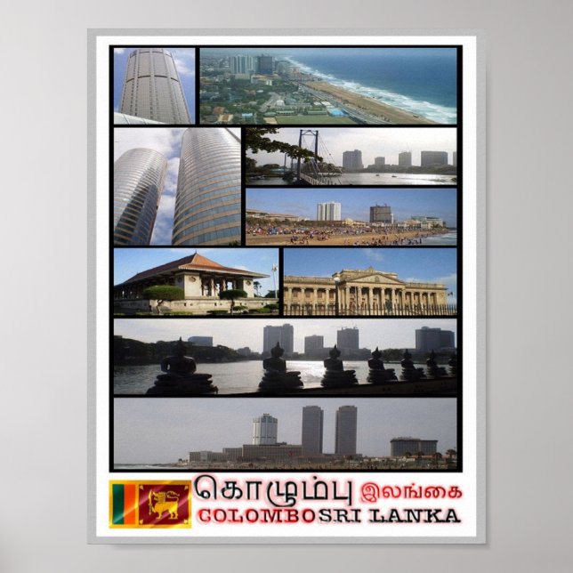 Colombo - Sri Lanka - Mosaic - Poster (Framsidan)