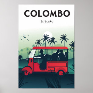 Colombo Sri Lanka-reseaffisch Poster