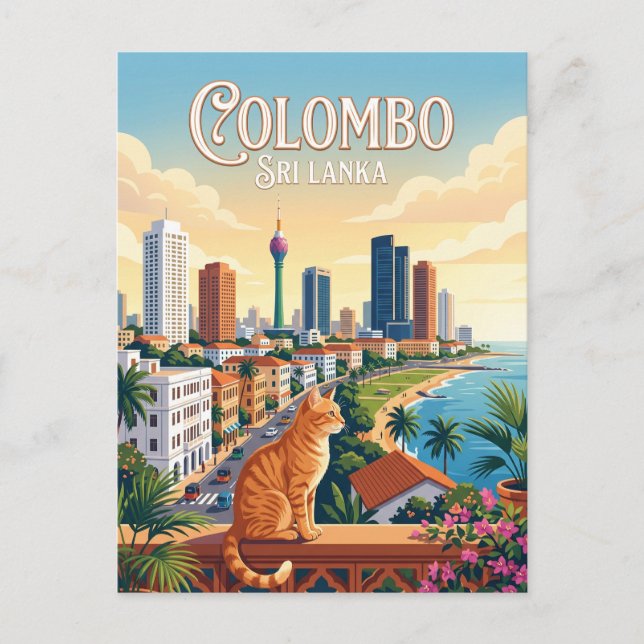 Colombo Sri Lanka Vykort (Framsida)