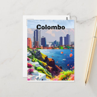 Colombo Travel Printable Poster - Sri Lanka Travel Vykort