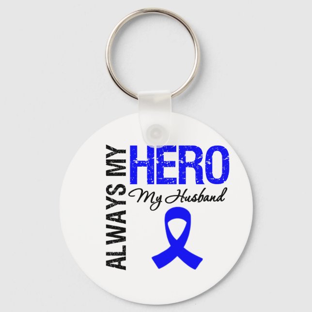 Colon Cancer Alltid min Hero Min Make Nyckelring (Framsida)