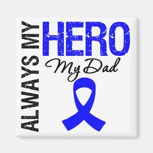 Colon Cancer Alltid min Hero Min Pappa Magnet (Framsidan)