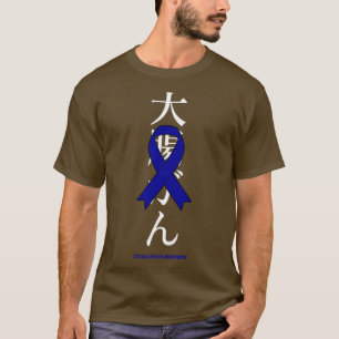 Colon Cancer Awareness Blue Ribbon Japanskt Gift T Shirt