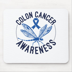 Colon Cancer Awareness Dragonfly Blue Ribbon Musmatta