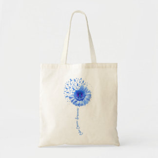Colon Cancer Awareness Flower Survivor Fighter Tygkasse