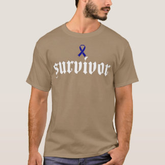 Colon Cancer Awareness Survivor Blue Ribbon Gift2 T Shirt