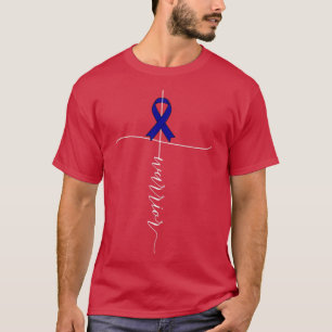 Colon Cancer Awareness Warrior Blue Ribbon Gift3 T Shirt