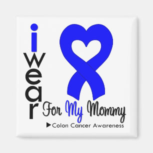 Colon Cancer Blue Heart - band för min Mamma Magnet
